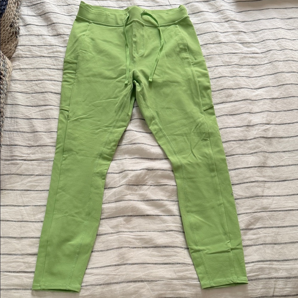 ALO Yoga Lime Green Drawstring Leggings